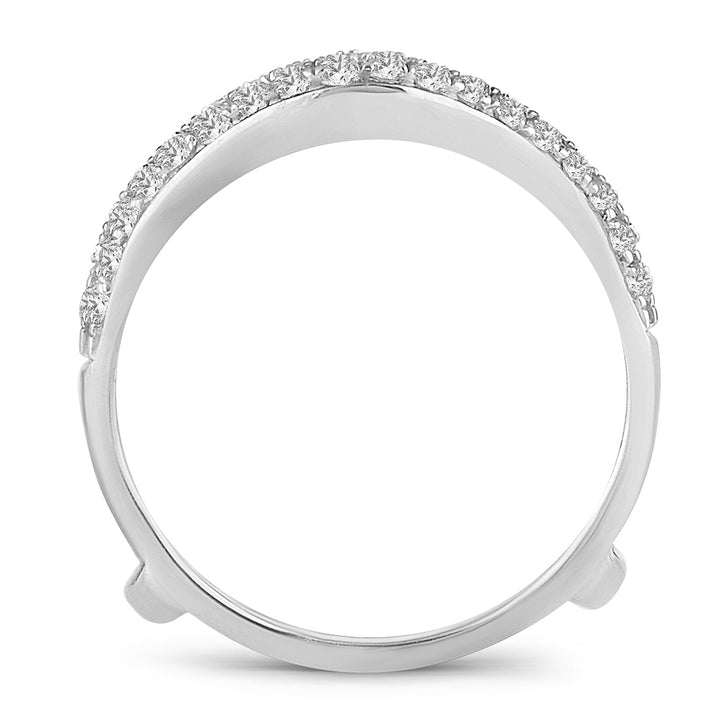 14K White Gold 1CT Lab Diamond Ring Guard Enhancer