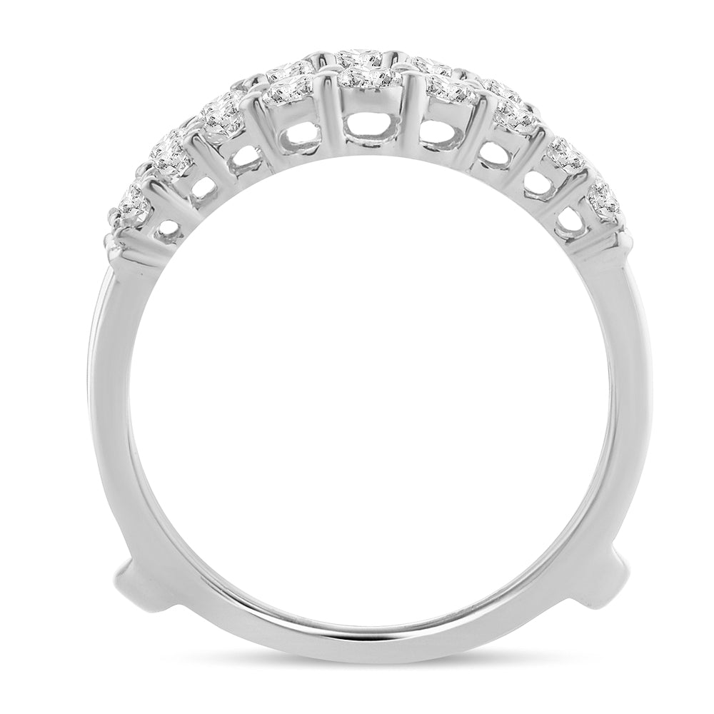 14k White Gold 1CT Lab Diamond Ring Guard Enhancer
