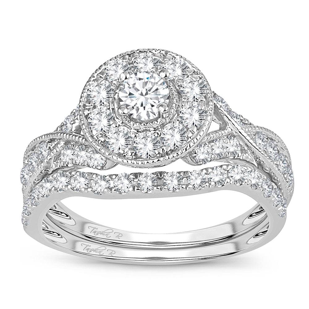 14k White Gold 1.00CT Lab Diamond Engagement Ring