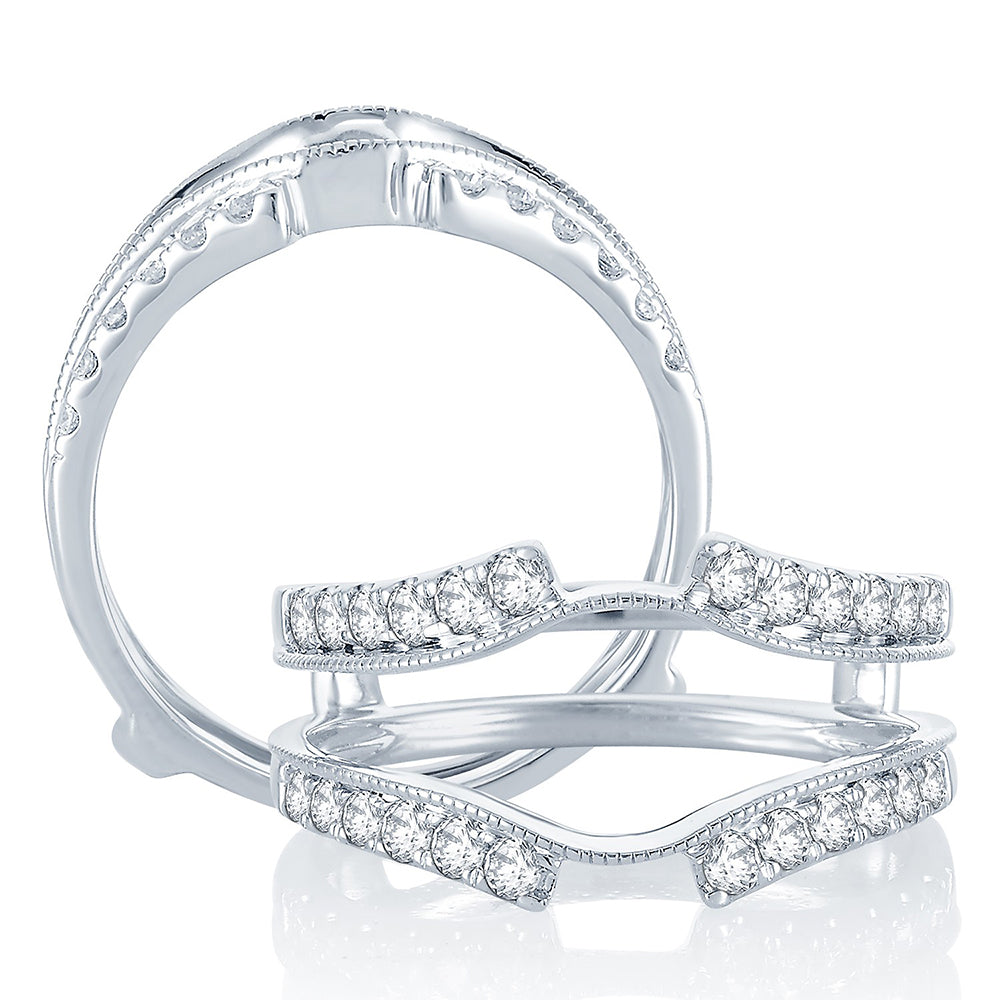 14K White Gold Lab Diamond Ring Guard Enhancer
