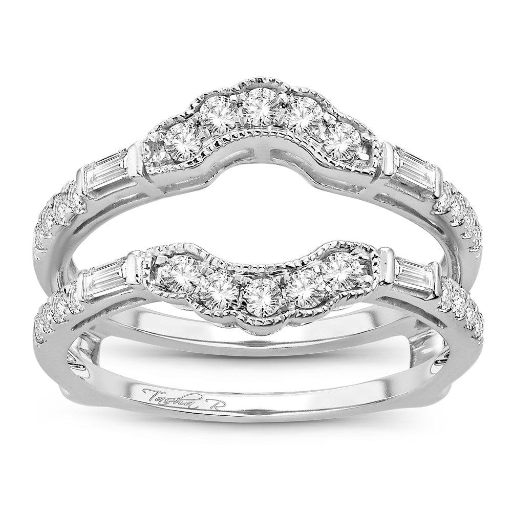 Elegant White Gold 0.50CT Lab Diamond Ring Protector