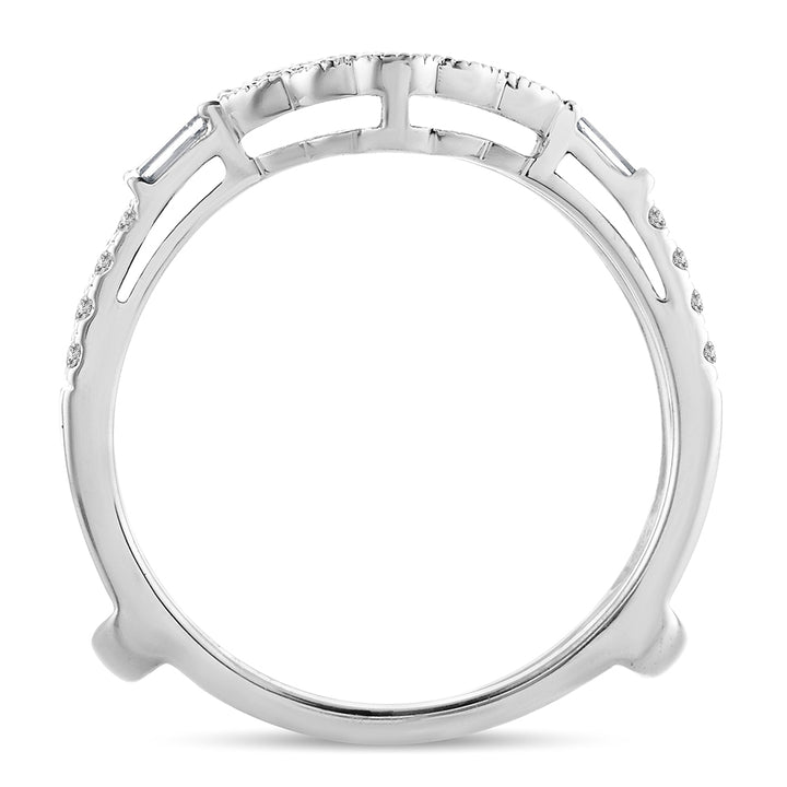 Elegant White Gold 0.50CT Lab Diamond Ring Protector