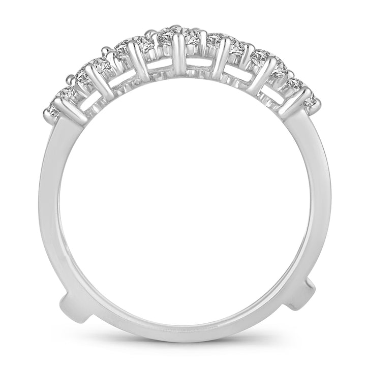 14K White Gold Lab Diamond Ring Guard Enhancer 1CT