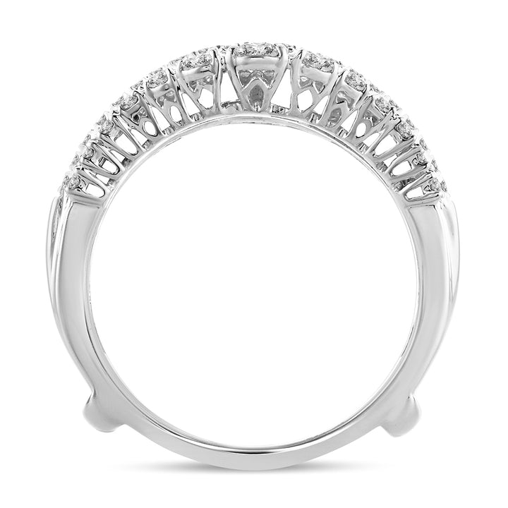 14k White Gold 1CT Lab Diamond Ring Guard Enhancer