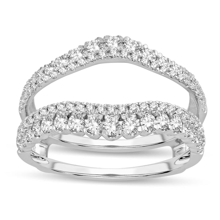 14K White Gold Lab Diamond Ring Guard Enhancer