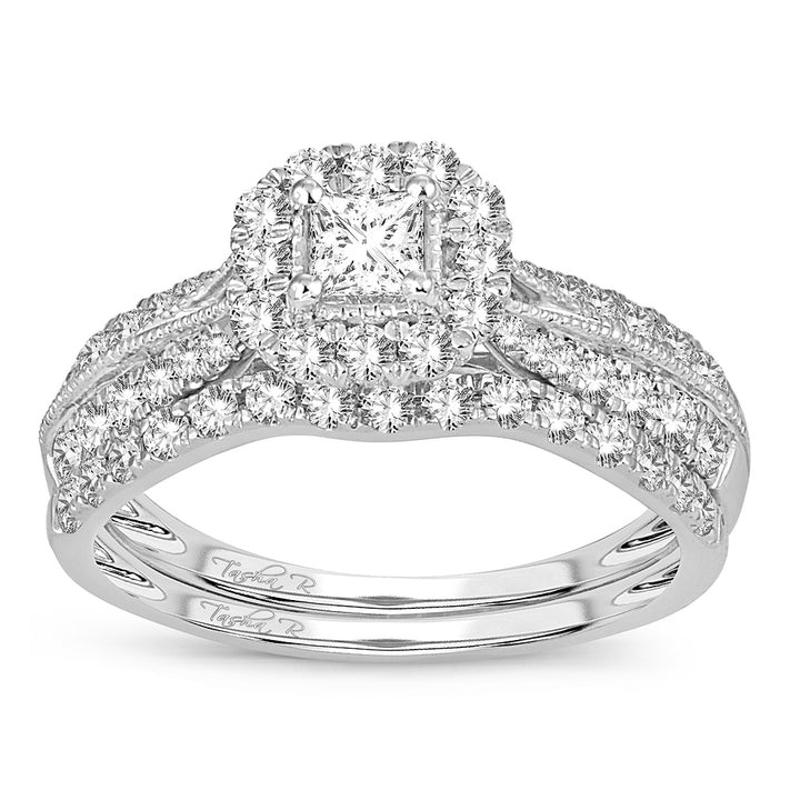 Sparkling 1CT Lab Diamond Engagement Ring in White Gold