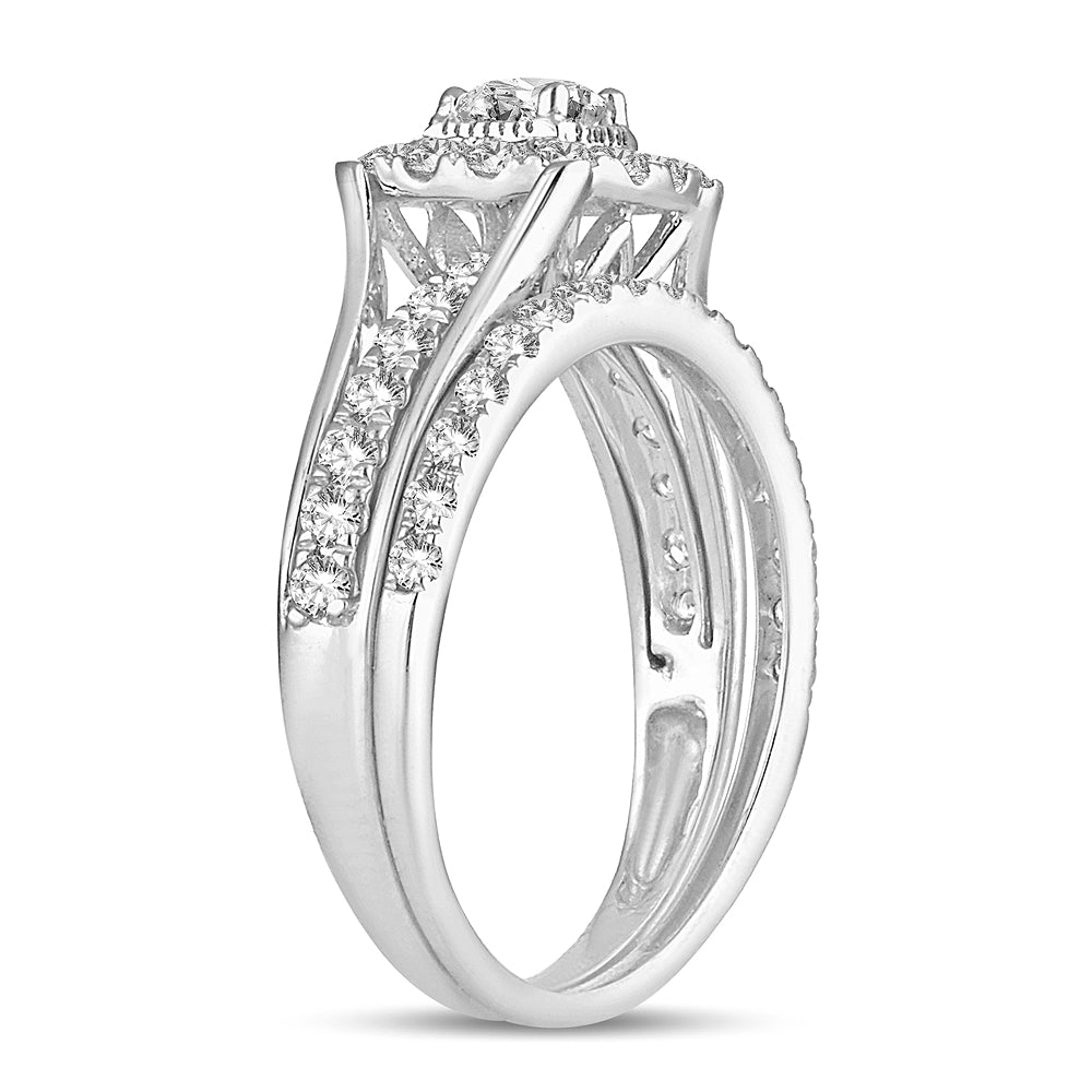 Brilliant 14k White Gold Lab Diamond Engagement Ring (1.00CT)