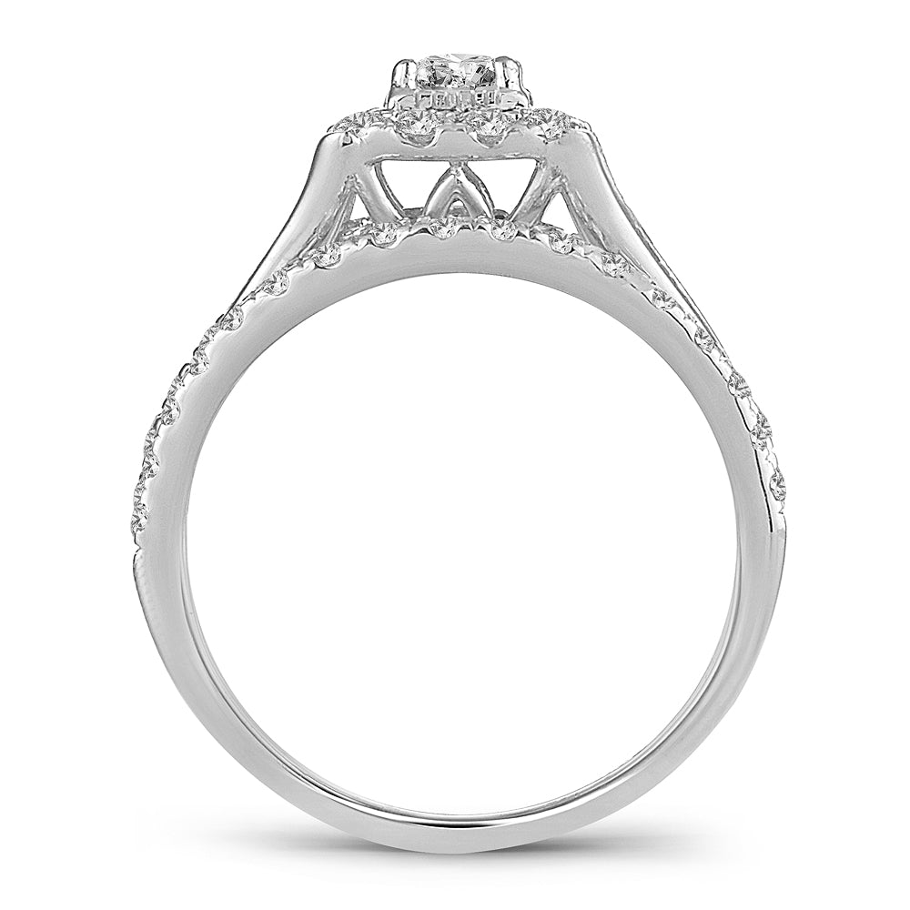 Brilliant 14k White Gold Lab Diamond Engagement Ring (1.00CT)