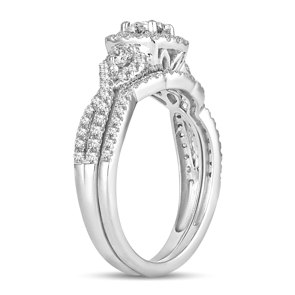 Timeless 1CT Lab Diamond Engagement Ring in 14k White Gold