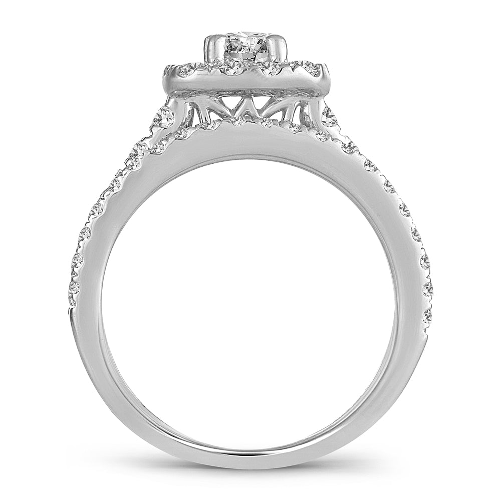 Brilliant 14k White Gold Lab Diamond Engagement Ring (1.50CT)