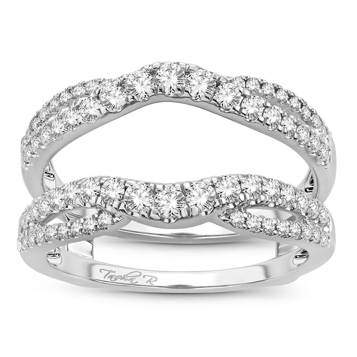 14k White Gold Lab Diamond Ring Guard Enhancer
