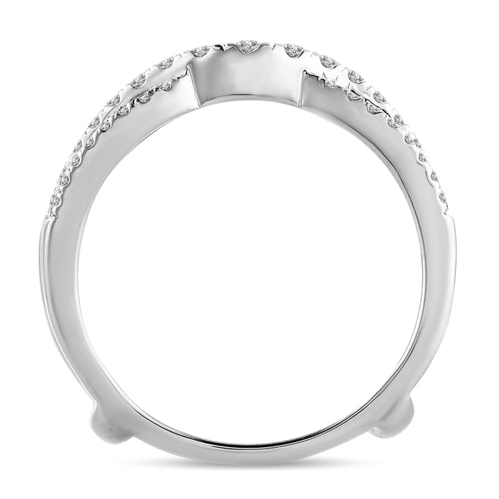 14k White Gold Lab Diamond Ring Guard Enhancer