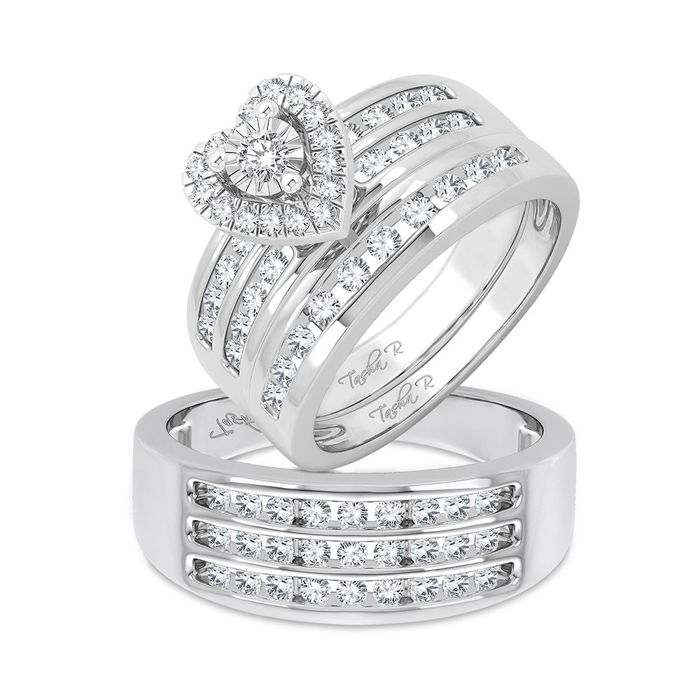 Gorgeous 14K 1.44CT Diamond Trio Set