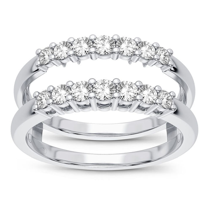 14K White Gold 0.50CT Lab Diamond Ring Guard Enhancer