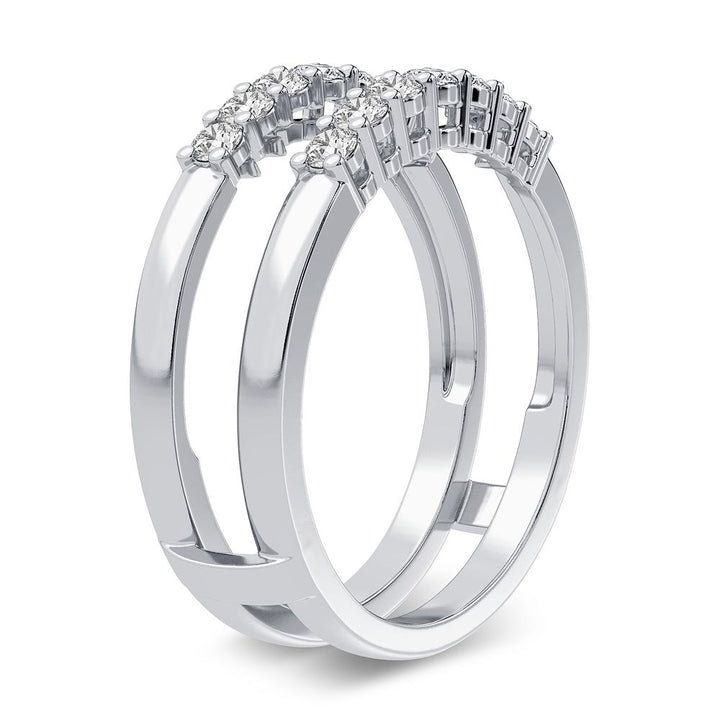 14K White Gold 0.50CT Lab Diamond Ring Guard Enhancer