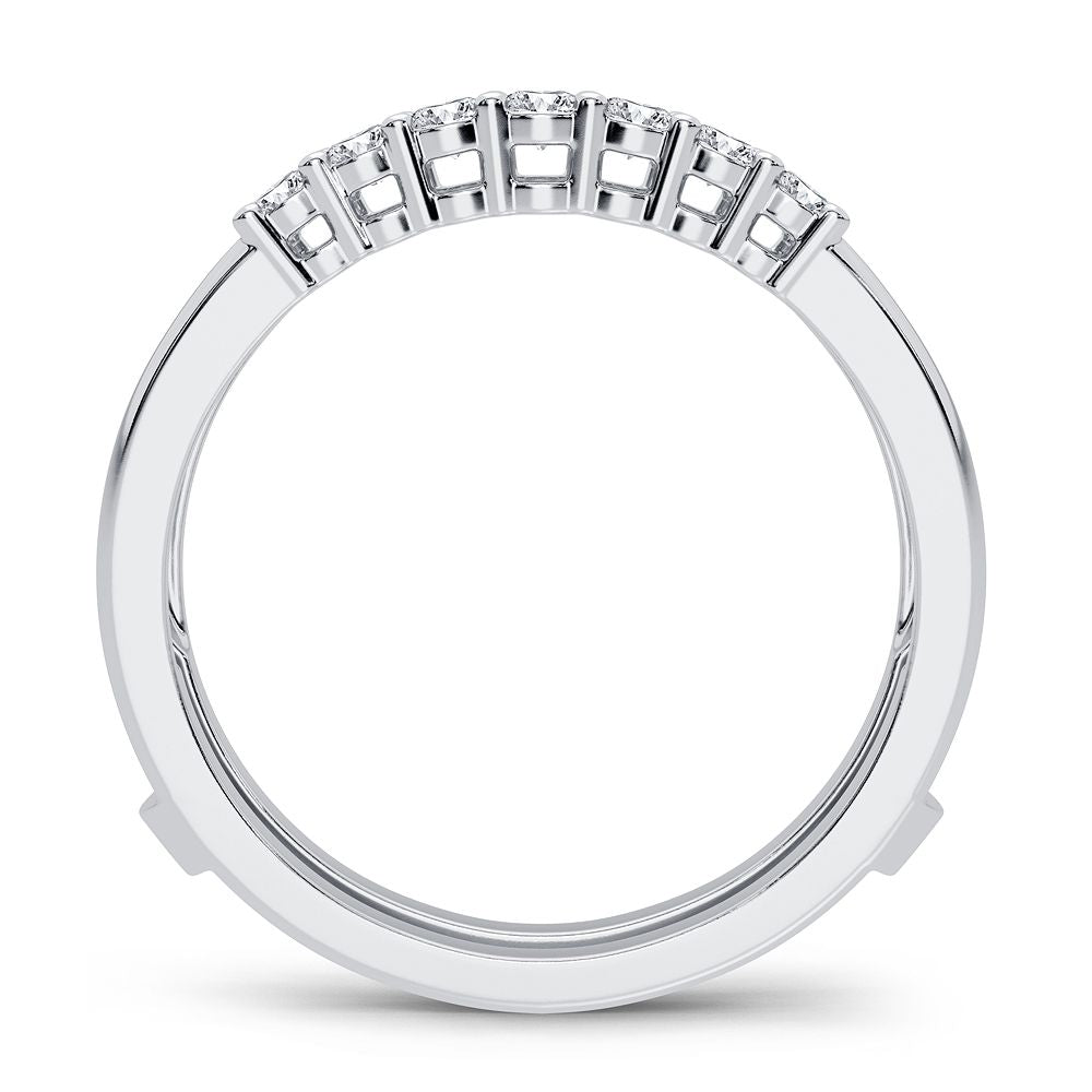14K White Gold 0.50CT Lab Diamond Ring Guard Enhancer