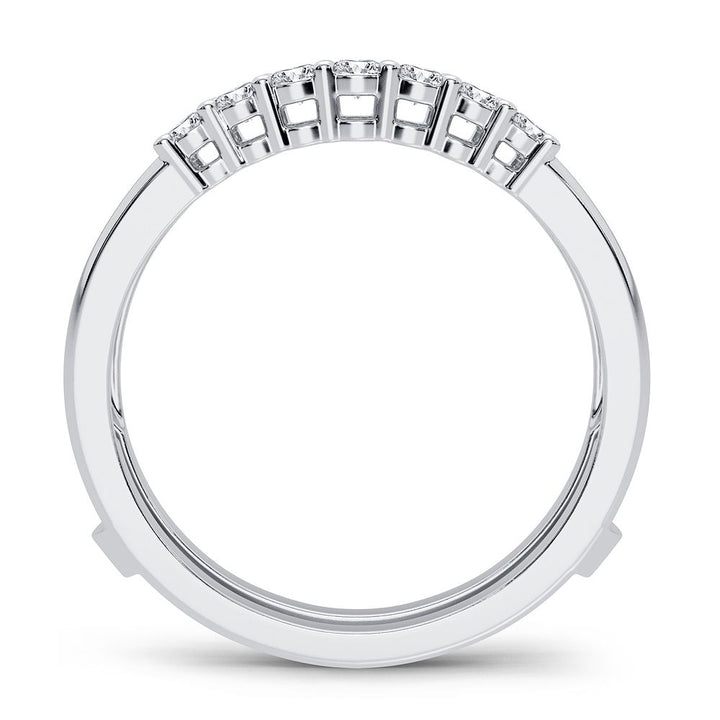 14K White Gold 0.50CT Lab Diamond Ring Guard Enhancer