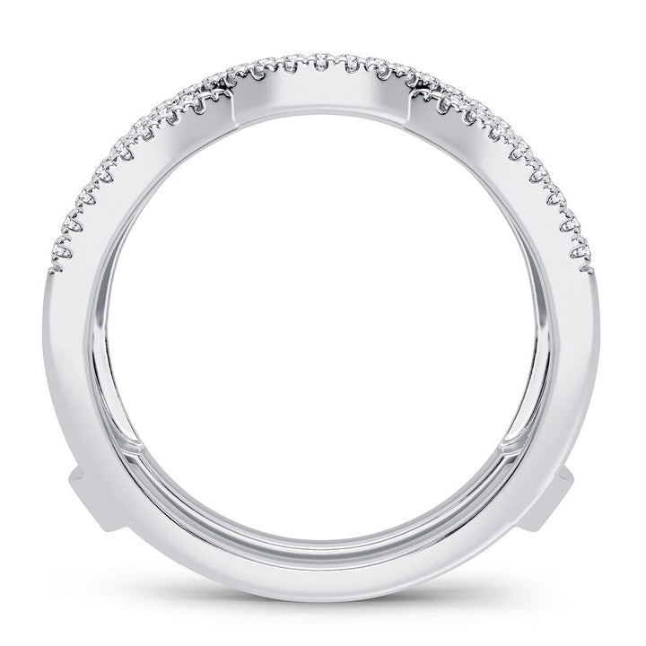 14K White Gold Lab Diamond Ring Guard Enhancer