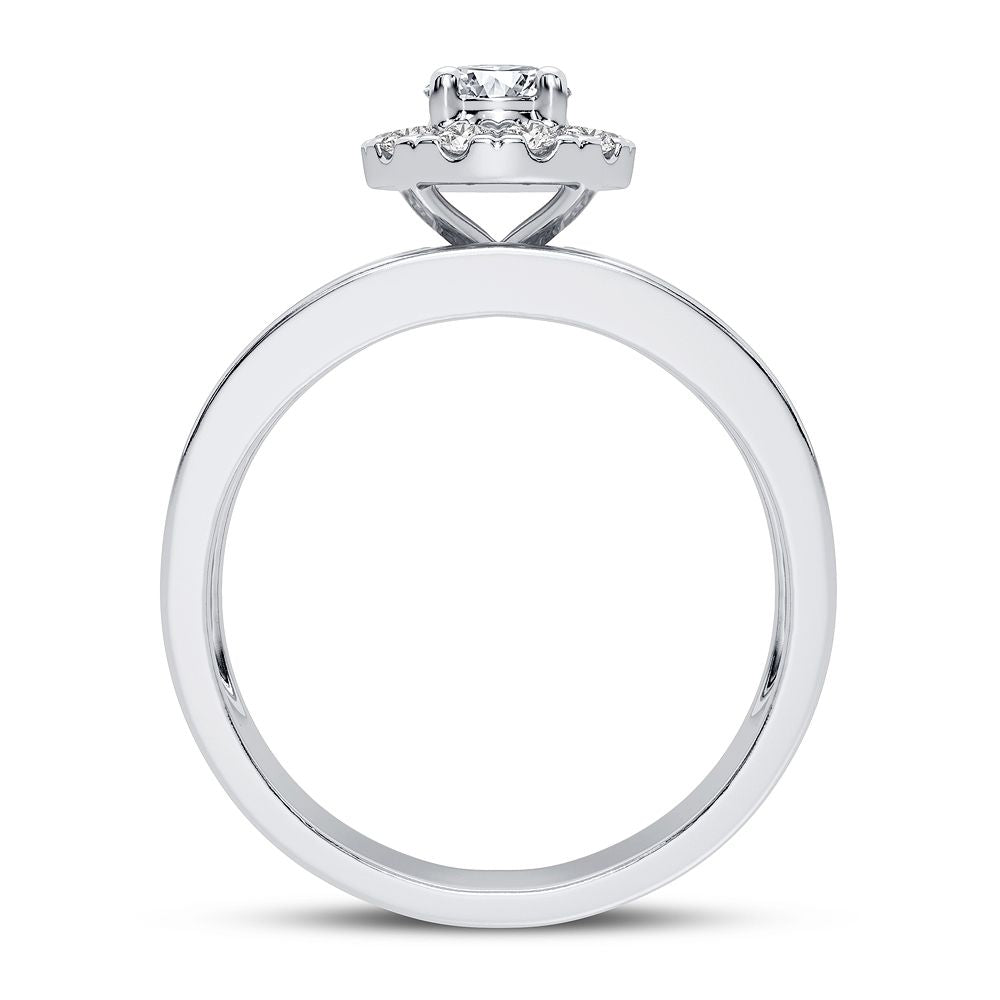 14k White Gold Lab Diamond Trio Set - Timeless Elegance