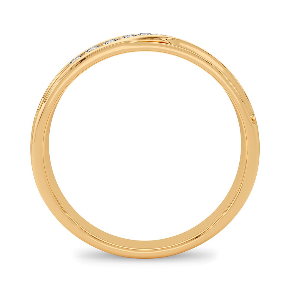 14K Yellow Gold Lab Diamond Mens Wedding Band
