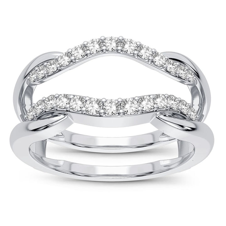 14K White Gold 0.33CT Lab Diamond Ring Guard Enhancer
