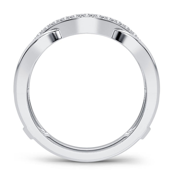 14K White Gold 0.33CT Lab Diamond Ring Guard Enhancer