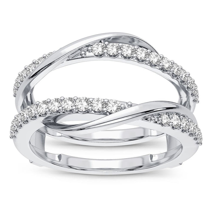 Sparkling 0.40CT Lab Diamond White Gold Ring Enhancer