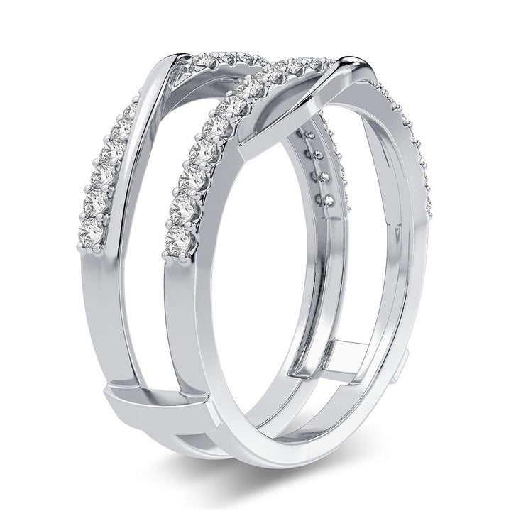 Sparkling 0.40CT Lab Diamond White Gold Ring Enhancer