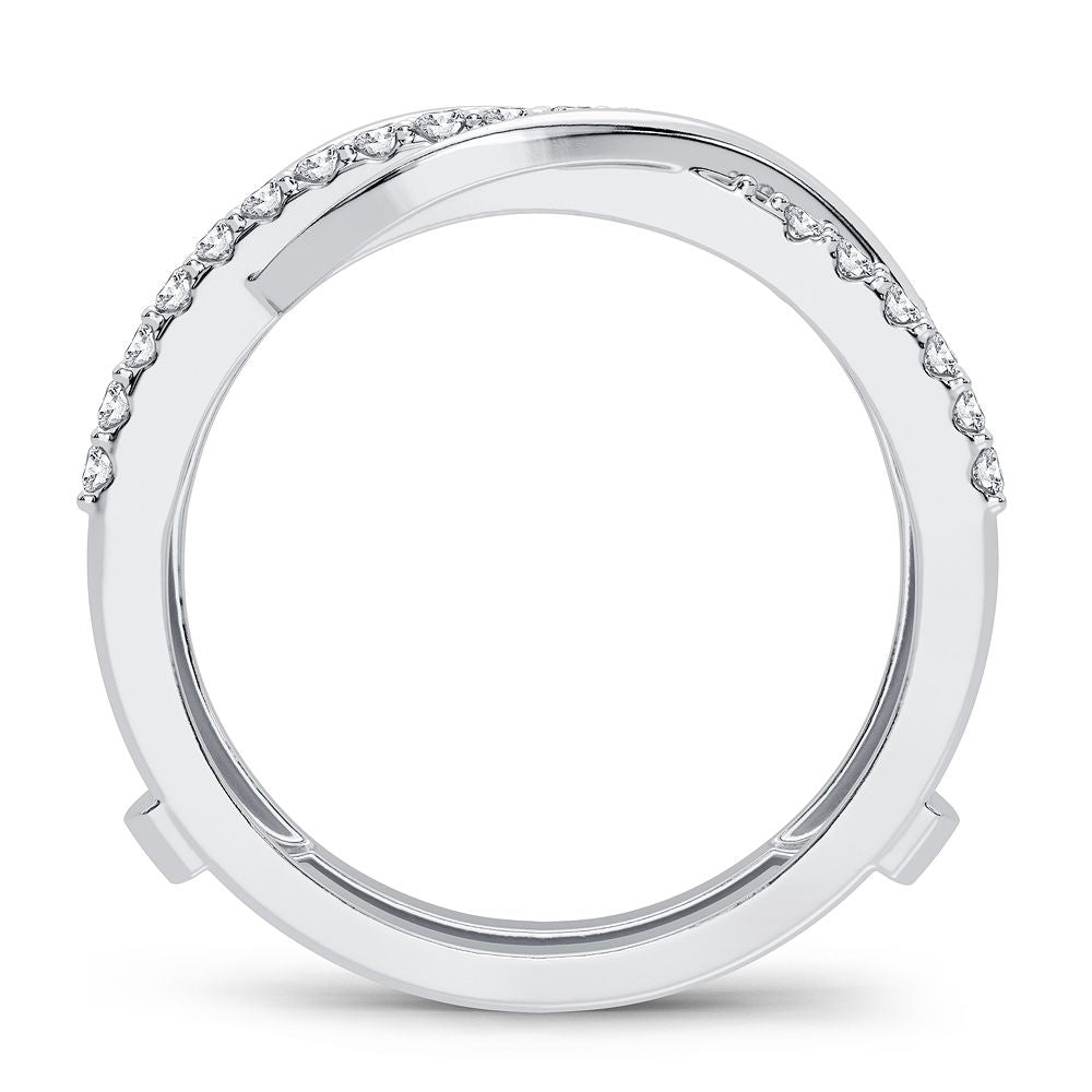 Sparkling 0.40CT Lab Diamond White Gold Ring Enhancer