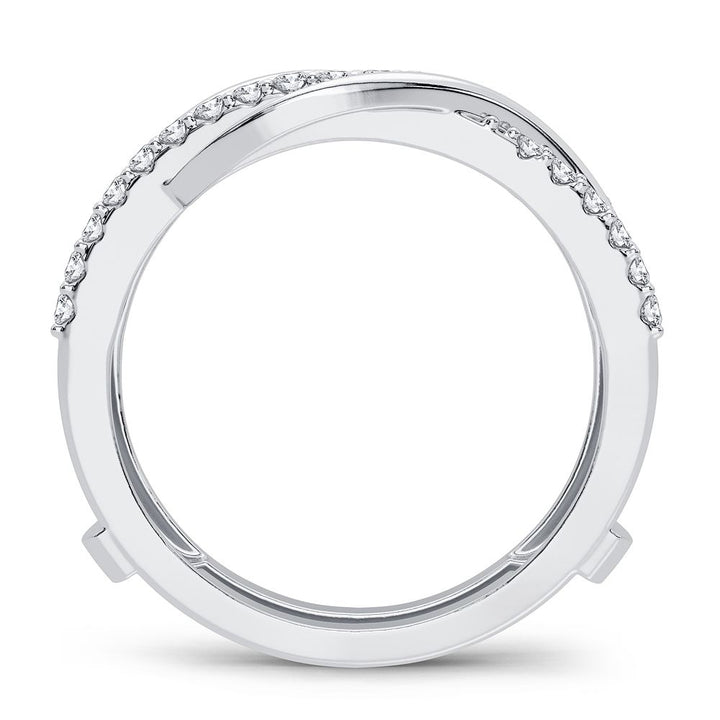 Sparkling 0.40CT Lab Diamond White Gold Ring Enhancer