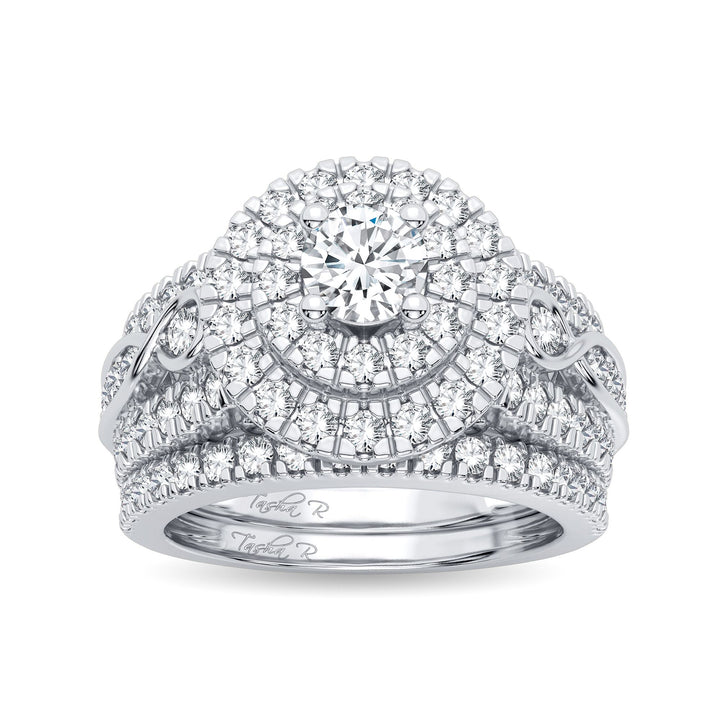 Brilliant 14k White Gold Lab Diamond Bridal Ring (1.75CT)
