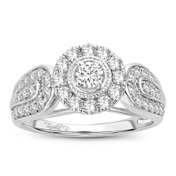 Brilliant 14k White Gold 1ct Lab Diamond Engagement Ring