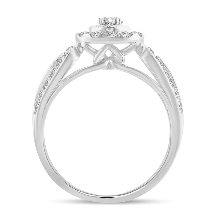 Brilliant 14k White Gold 1ct Lab Diamond Engagement Ring