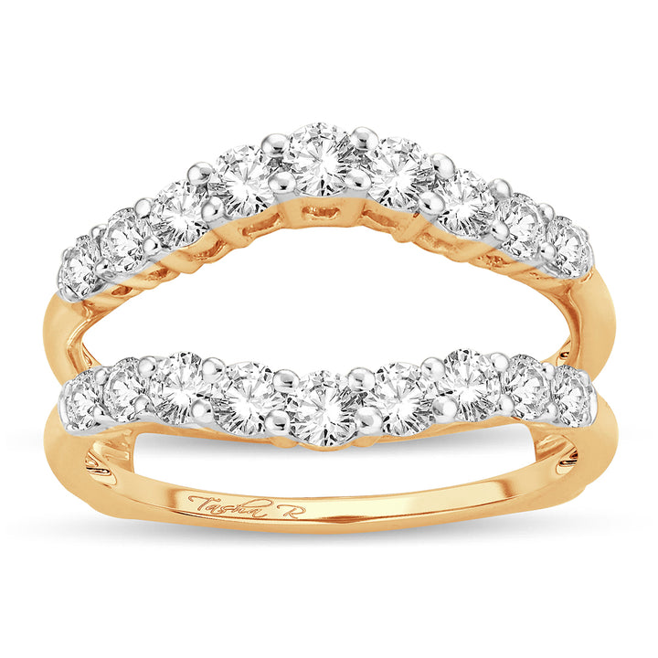 14K Yellow Gold 1CT Lab Diamond Ring Guard Enhancer