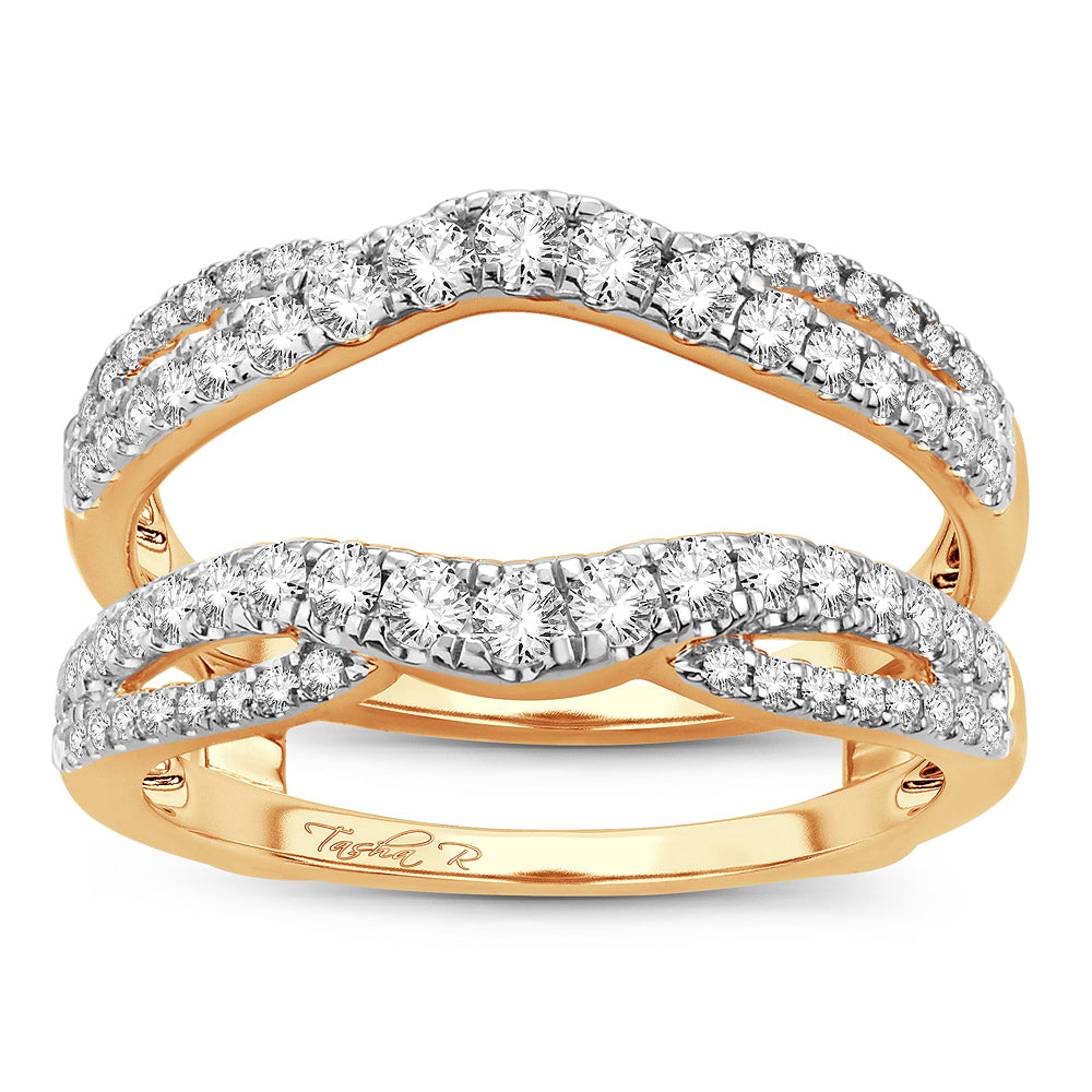 14K Yellow Gold Lab Diamond Ring Guard Enhancer
