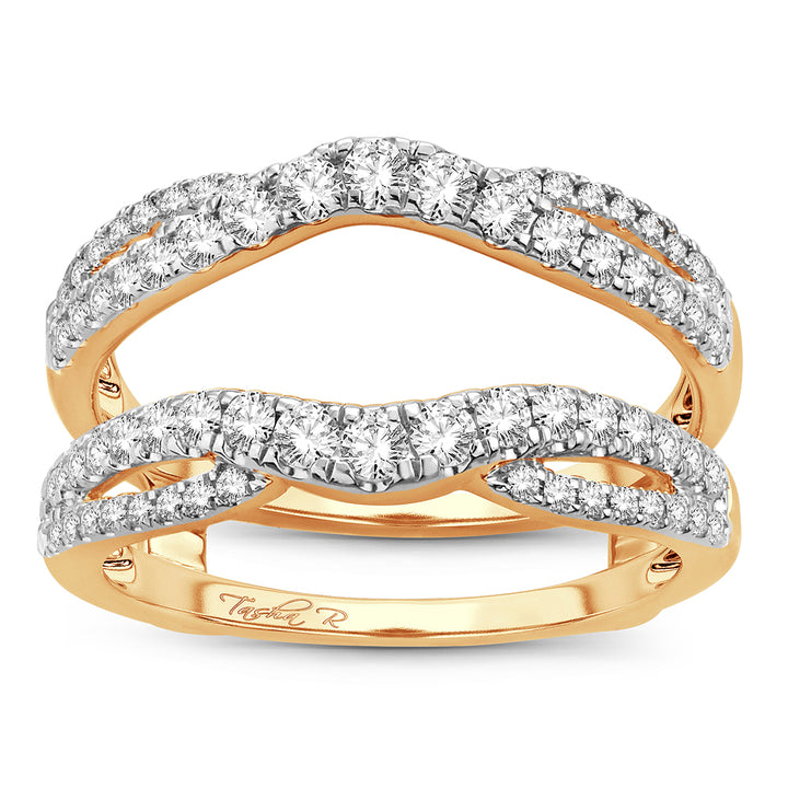 14K Yellow Gold Lab Diamond Ring Guard Enhancer