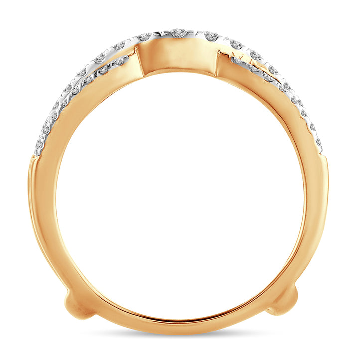 14K Yellow Gold Lab Diamond Ring Guard Enhancer