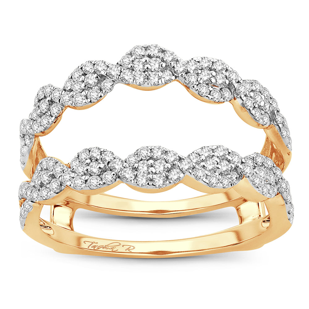 14K Yellow Gold Lab Diamond Ring Guard Enhancer