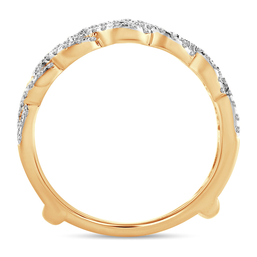 14K Yellow Gold Lab Diamond Ring Guard Enhancer