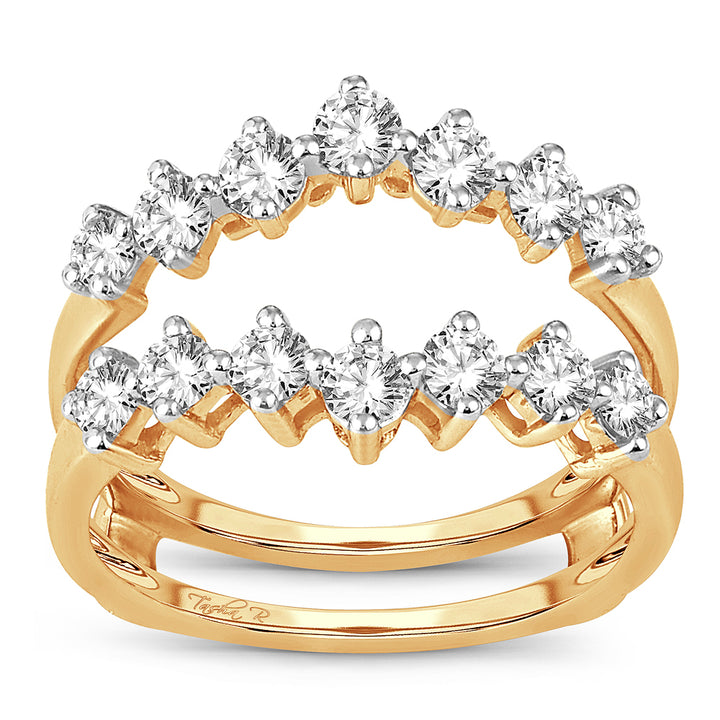 14K Yellow Gold 1CT Lab Diamond Ring Guard Enhancer