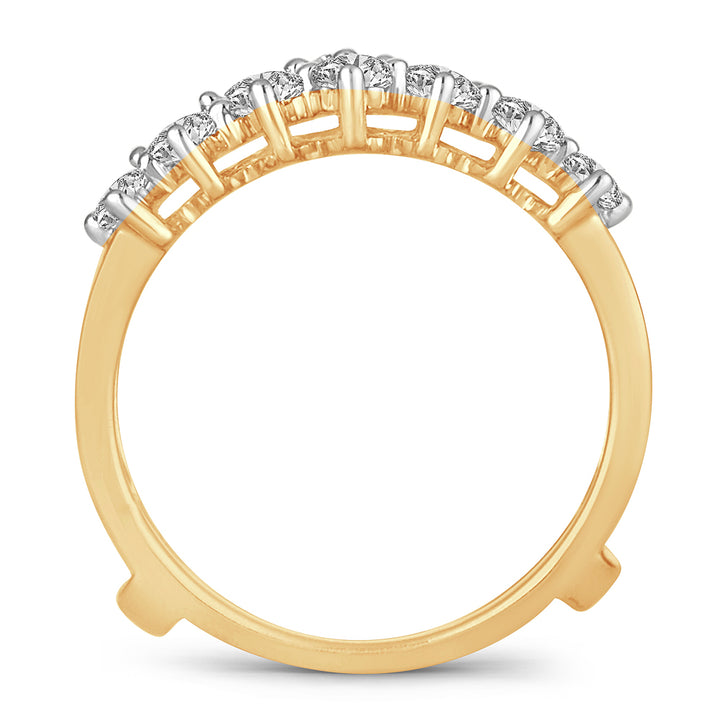 14K Yellow Gold 1CT Lab Diamond Ring Guard Enhancer