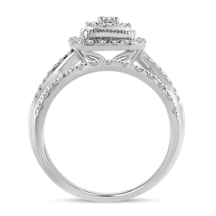 Timeless 14k White Gold Lab Diamond Engagement Ring (0.51CT)
