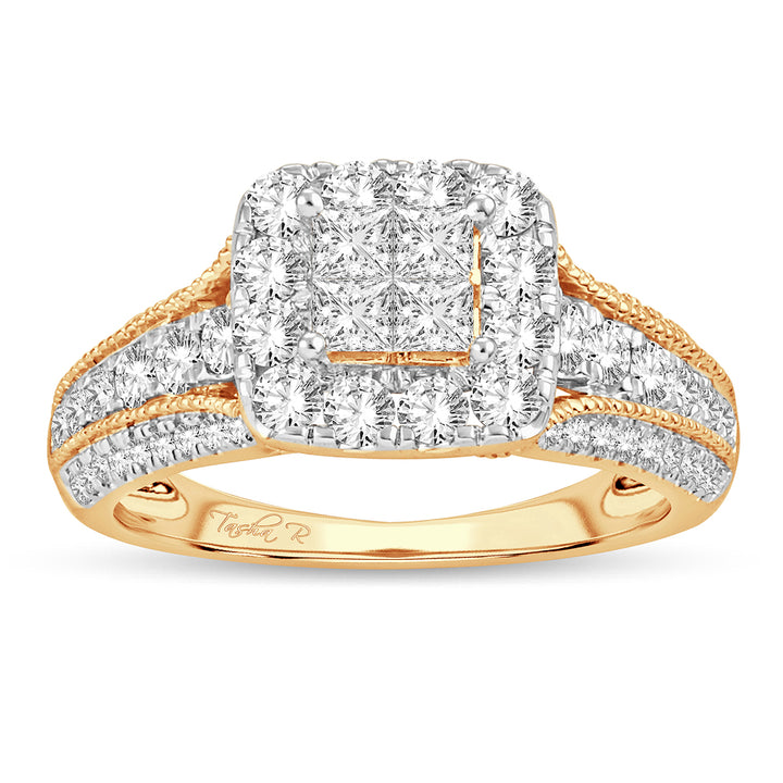 14K Yellow Gold Lab-Grown 1.33ct Diamond Engagement Ring