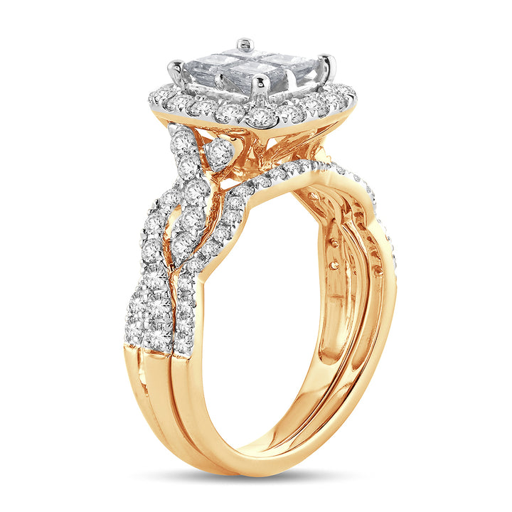 14K Yellow Gold 1.75ct Lab Diamond Engagement Ring