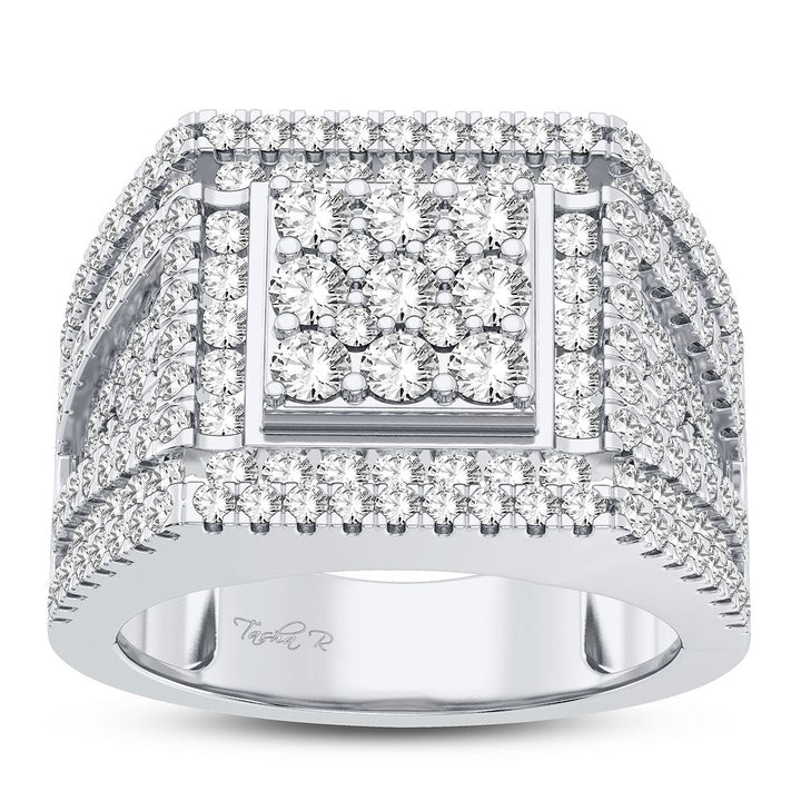 14K White Gold 2.75CT Lab Diamond Mens Luxury Ring