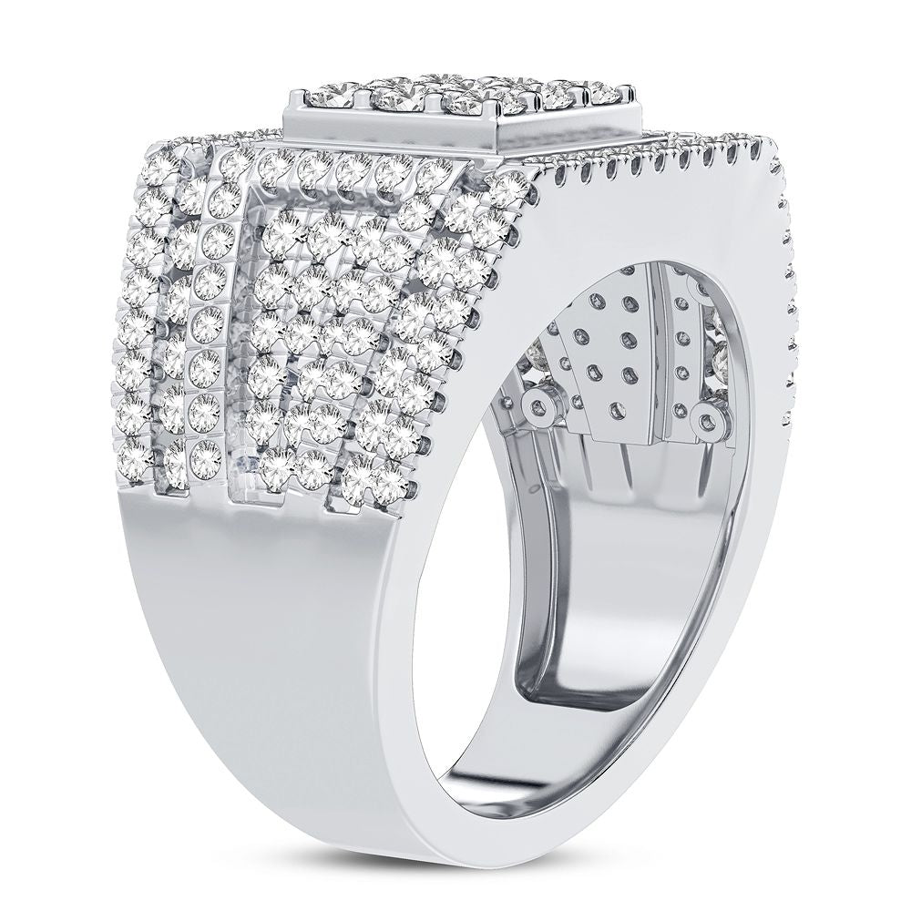14K White Gold 2.75CT Lab Diamond Mens Luxury Ring