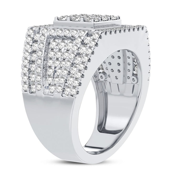 14K White Gold 2.75CT Lab Diamond Mens Luxury Ring