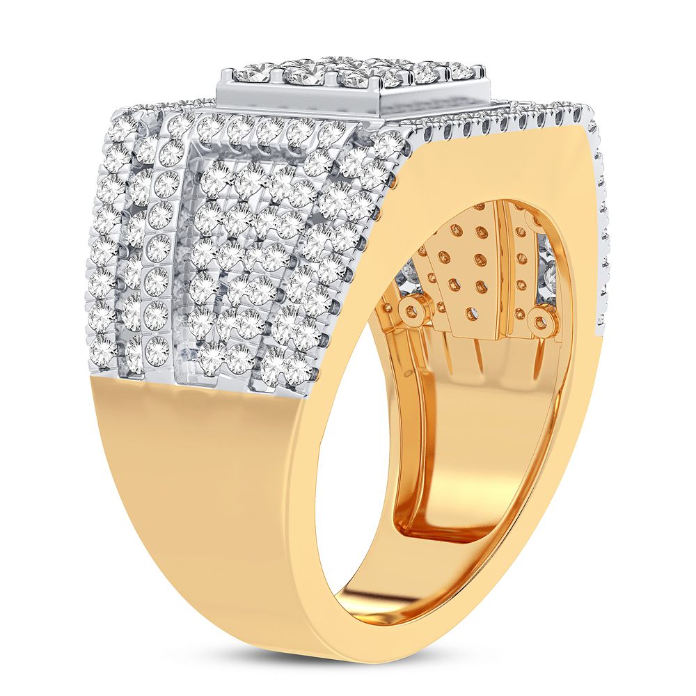 14K Yellow Gold Mens Lab Diamond Statement Ring - 2.75CT