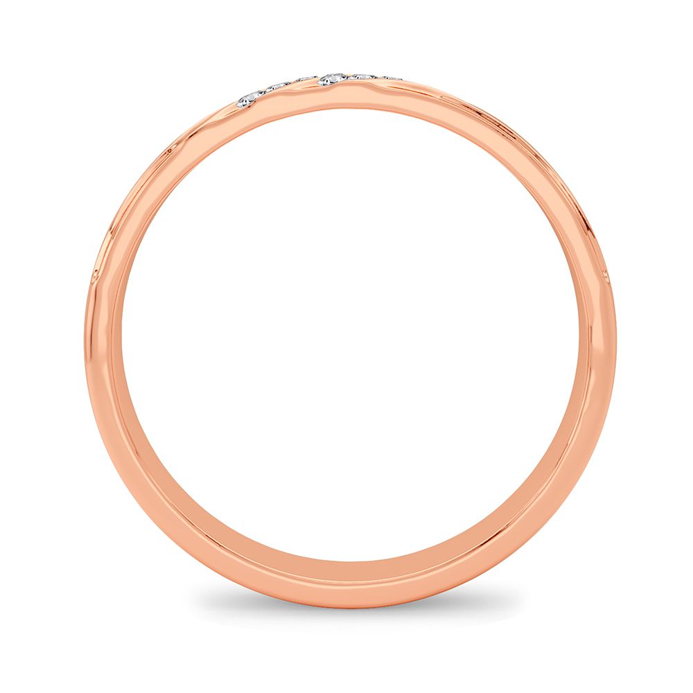14K Rose Gold Mens Lab Diamond Wedding Band Ring
