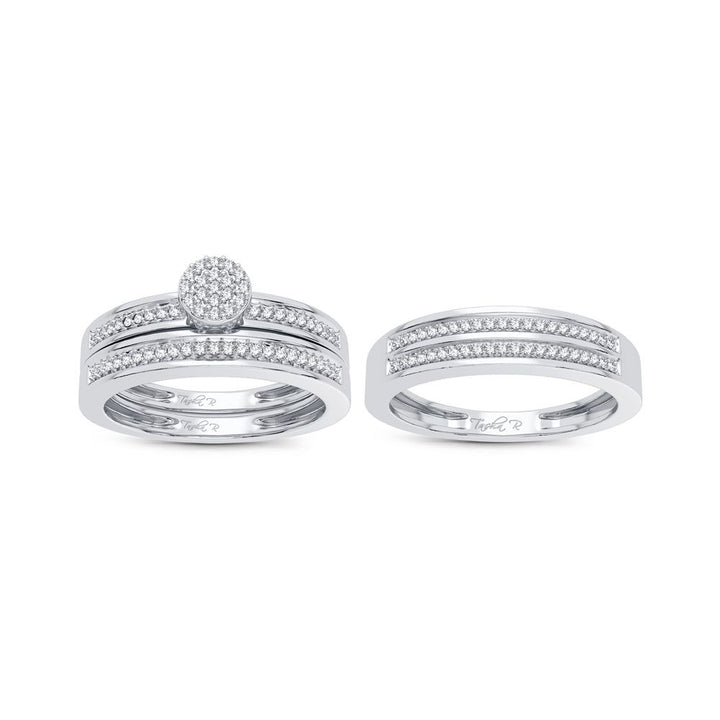 10K 0.25CT Diamond Trio Set